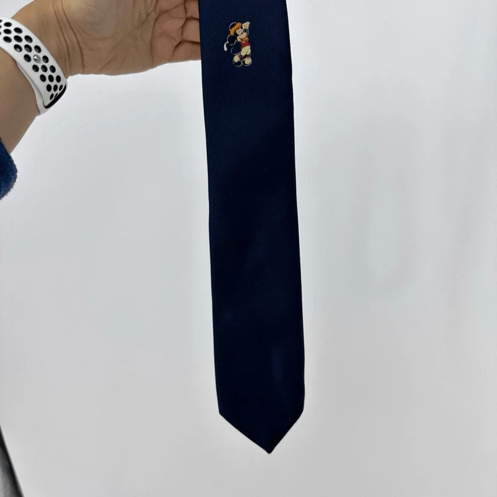 Vintage Cervantes Mickey Mouse Neck Tie Polyester Disney Navy USA Made